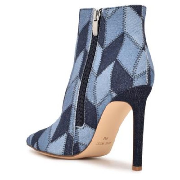 Nine West Denim Patchwork Tennon Dress Bootie - Picture 3 of 5